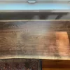 Top view of 2" walnut live edge slab