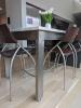 Side profile of stainless steel table