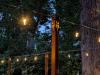 Lights and posts illuminated