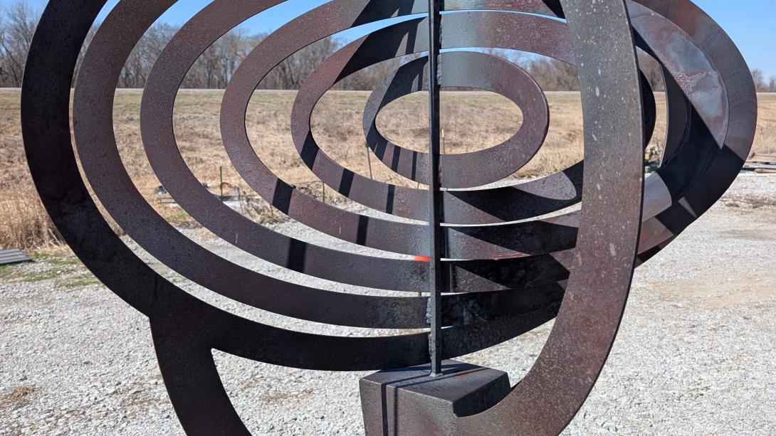 Orbital[1] full front view of sculpture